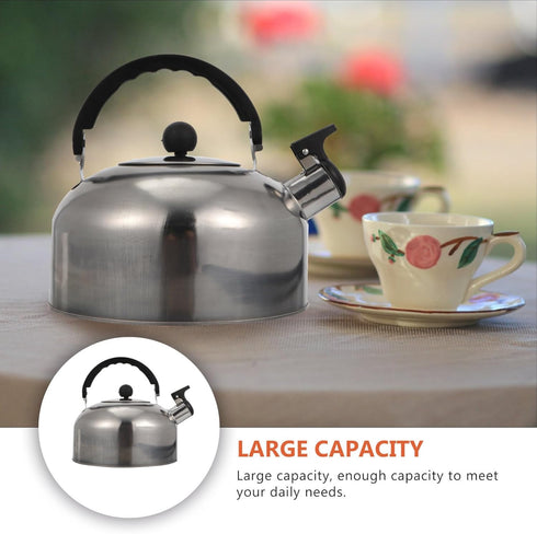 ABOOFAN Whistling Tea Kettle,Stainless Steel 2L Teapot Water Kettle Stovetop Hot Kettle Sound Teapot Hot Water Fast to Boil for Stove Top Silver...