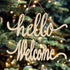 Hello Welcome Wood Sign Cutout Wooden Letter Sign DIY Block Words Decorative Signs for Wreath Home Door Wall Art Decoration...