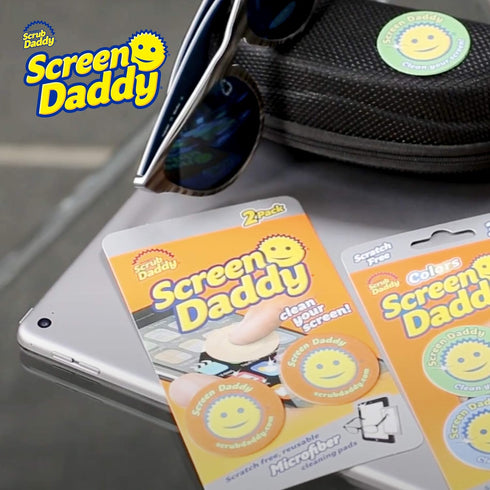 Scrub Daddy Screen Cleaning Microfiber Cloth Pads, Cleaning Pads for Phone, Computer Screen, Eye Glasses, Lenses, Scratch-Free, Streak-Free, Reusa...