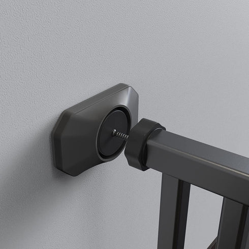 Baby Gate Wall Protector - Protect Walls & Doorways from Pet & Dog Gates - for Child Pressure Mounted Stair Safety Gate- 8 Pack, Black...