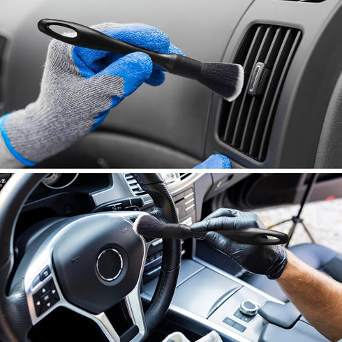 NIKCOSMK 3PCS Wheel Brush Kit for Cleaning Wheel and Tire, Wheel and Rim Brush, Car Detailing Brushes, Bendable & Durable Car Wheel Rim Cleaner Br...