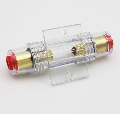 in-line AGU Fuse Holder for 4-10 Gauge AWG Wire / 6 Gauge & 8 Gauge/with Four 60A AGU Fuses for Car Audio/Alarm/Amplifier/Compressors/Auto Parts/A...