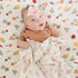 Farmers Market Deluxe Flannel Fitted Crib Sheet-Garden Veggie Scatter Print Cotton Flannel, Fully Elasticized, 10 in Deep Pockets, Fits Standard C...