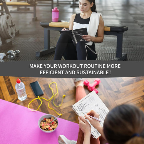 Fitness Journal,Workout Journal for Women & Men, A5 Size(5.5" x 8.2") Fitness Planner for Daily Fitness Tracking, Bodybuilding Progress, and Achie...