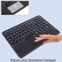 Wireless Bluetooth Keyboard with Touchpad,Portable Ultra Slim 7-Colors RGB Backlit Keyboard,10 inch Rechargeable Keyboard with Trackpad for IPad/I...