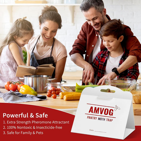 Pantry Moth Glue Trap, Non-Toxic and Harmless, Easily Ensures Food Safety – Suitable for Home, Business, and Agricultural Settings, 8 Traps...