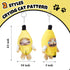 Shappy 2 Pieces Sound Making Banana Cat Keychain 6.5 x 3.9 x 3 Inch Happy Funny Crying Banana Cat Plush Keychain Soft Cat Stuffed Animal Christmas...