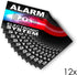 Alarm deterrent stickers - System Electronic - Police Beacon - Pack of 12 - Dimensions 8.5 x 5.5 cm, Black, Red, Blue and White...