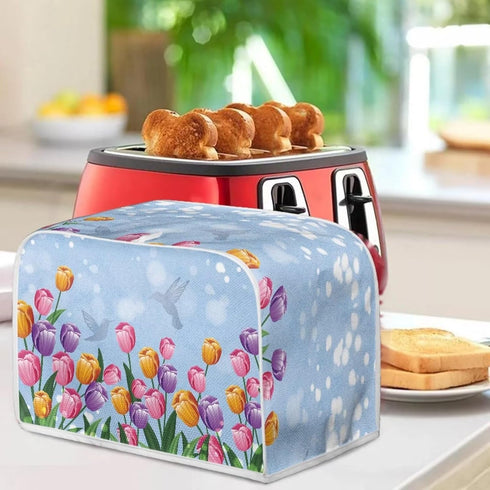 Toaster Oven Covers Extra Large Blue Flower Toaster Bread Maker Cover Quilted Toaster Cover 2 Slice Kitchen Small Appliance Covers, Toaster Cover ...