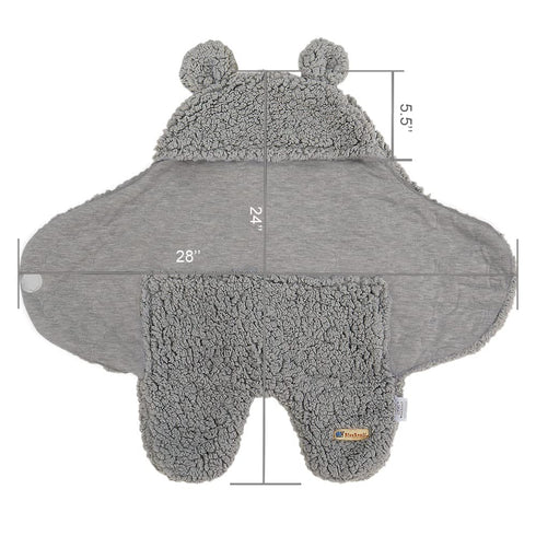 BlueSnail Newborn Receiving Blanket Baby Sleeping Wrap Swaddle(0-3M, 8-13lbs,Light Gray)...