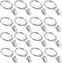 16 Pack Curtain Rings with Clips, Window Clip Rings Curtain Hooks Hangers Clip Rings for Hanging Drapery Drapes Bows, Mini 1 Inch Diameter, Fits u...