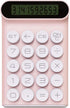 Mechanical Switch Calculator,Handheld for Daily and Basic Office,10 Digit Large LCD Display (Pink)...