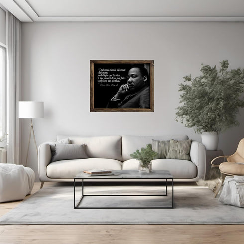 Posterizer 1 pcs-darkness cannot drive out darkness-Martin Luther King Jr.-Motivational & Inspirational Art-Afro-American Art Collection-Living Ro...