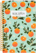 Blank Recipe Book to Write Your Own Recipes, 120 Pages, 8 Sections, Floral and Orange Theme, Laminated Hardcover (5.5 x 8.5 In)...