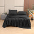 Toodou Soft Brushed Microfiber Black Twin Size Fitted Sheet-Comfortable and Durable Fitted Sheets-The Mattress Covers Made of Premium Fabric Which...