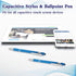 12 Pieces Ballpoint Pen with Stylus Tip, 1.0 mm Black Ink Metal Pen Stylus Pen for Touch Screens, 2 in 1 Stylus Ballpoint Pen (Blue-Green)...