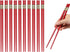 EORTA 10 Pairs Red Fiberglass Chopsticks 24 CM Reusable Dishwasher Safe Chinese Chopsticks Chinese Luck Words Printed Food Serving Tools, Happines...