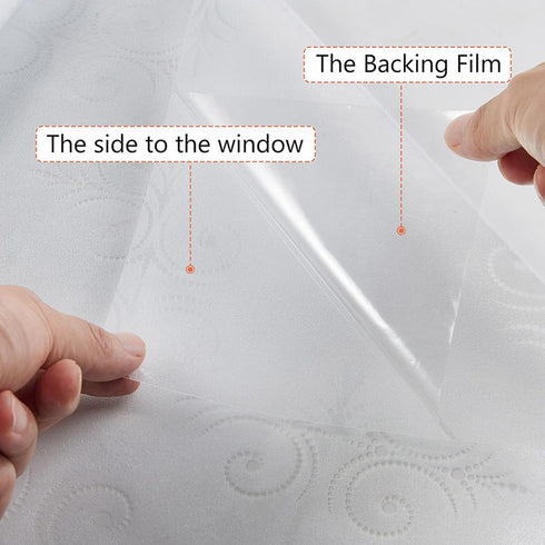 LEMON CLOUD Decorative Window Film Static Frosted Privacy Film Glass Cling Non Adhesive Opaque Film Anti-UV for Kitchen Bathroom Home 35.4 x 78.7 ...