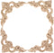 MUXSAM 4Pcs Wood Carved Appliques Onlays, Unpainted Little Wooden Corners Flower Carvings Decals for Mirrors Cabinets Walls Doors Chests Dressers ...