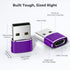 Basesailor USB to USB C Adapter 2 Pack,Type C Female to A Male Power Adapter for iPhone 15 14 13 12 Mini Pro Max,Airpods,iPad Air 4 5,Samsung Gala...