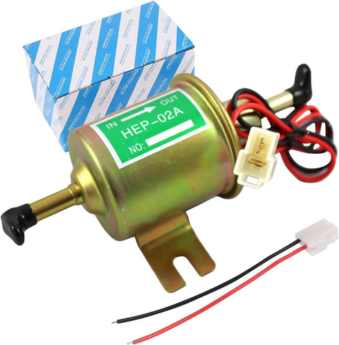 Universal Electric Fuel Pump Kit 12v 3-6 PSI Low Pressure with Fuel Filter 6.56 FT 5/16" ID Fuel Line Replacement For Carburetor Lawn Mower Gas Di...