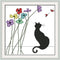 Awesocrafts Cross Stitch Kits, Black Cat and Flowers Easy Patterns Cross Stitching Embroidery Kit Supplies, Stamped or Counted (Cat, Counted)...