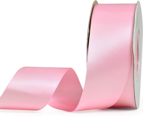 YAMA Pink Double Face Satin Ribbon 1 1/2 Inch 25 Yards Pink Fabric Ribbon for Gift Wrapping Crafts Hair Bows Wedding Party Decoration...