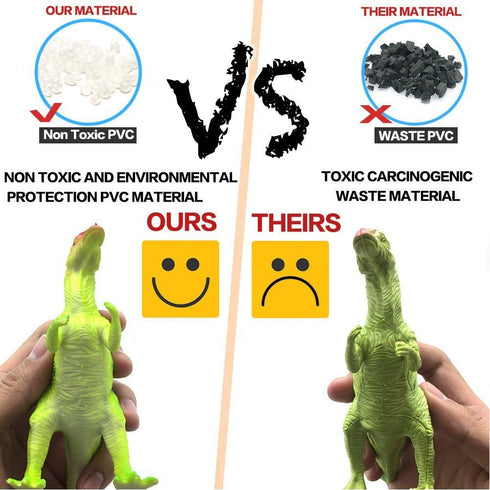 Kids Dinosaur Figures Toys, 7 Inch 12 Pack Jumbo Plastic Dinosaur Playset, STEM Educational Realistic Dinosaur Figurine for Boys Girls Toddlers...