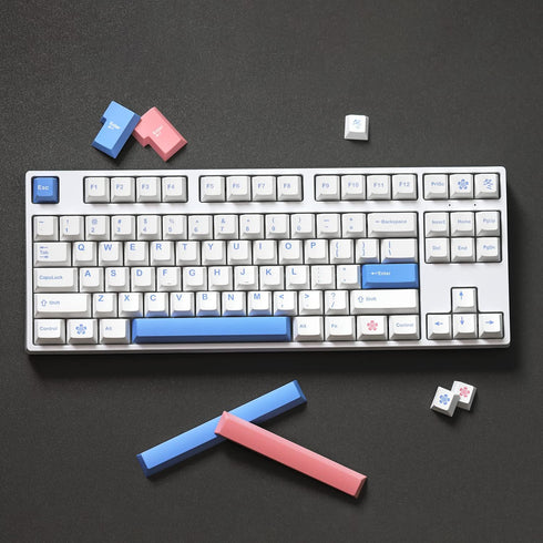 PBT Keycaps Cherry Profile White Keycaps for Mechanical Keyboards Gateron Cherry Mx Swithes 60/65/75 Percent Gaming Keyboard 153 Key Dye Sub MX St...