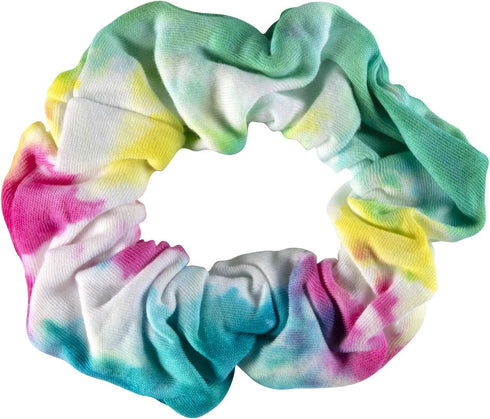 Tulip Scrunchies 4 Pack Tie Dye Accessory, 4 Count (Pack of 1), White...