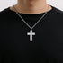 DuoDiner 18+2 Inch Cross Necklace Bible Verse Stainless Steel American Flag Pendant Chain for Men Jewelry Gift...