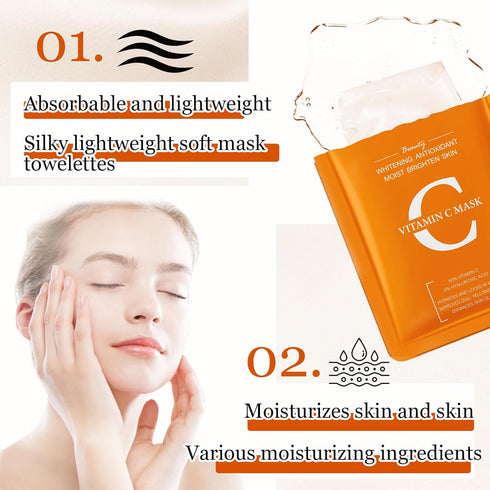 3PCS Turmeric Face Mask Skin Care,Hydrating Facial Sheet Mask,Moisturizing Face Sheet Masks Skincare,Women & Men...