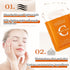 3PCS Turmeric Face Mask Skin Care,Hydrating Facial Sheet Mask,Moisturizing Face Sheet Masks Skincare,Women & Men...