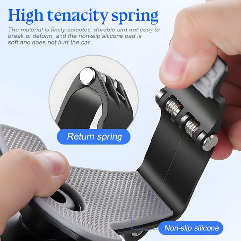 Car Phone Mount, ABS Cell Phone Holder for Car, 1400 Degree Rotation Dashboard Cell Phone Holder, Mobile Clip Stand for 3 to 7 inches Smartphones,...