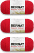 Bernat Super Value Yarn, 3 Pack, Berry 3 Count......