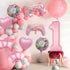 Pink Video Game Balloons, Video Game Controller Birthday Number Mylar Foil Balloon, Level Up Balloons for Girls Game On Birthday Decorations Video...
