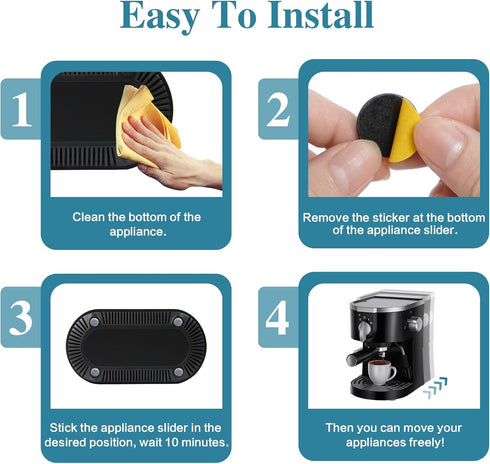 Appliance Slider, 12 Pcs Appliance Sliders for Kitchen Appliances for Most Countertop Appliance Coffee Maker, Air Fryer, Pressure Cooker, Mixer, w...