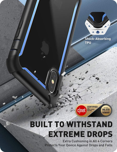 i-Blason Ares Designed for iPhone Xs Case, iPhone X Case, Full-Body Rugged Clear Bumper Case with Built-in Screen Protector for iPhone Xs 5.8 Inch...
