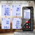Laser Measure 196ft, Charcity Laser Distance Meter 60M(M/in/F) with 2 Bubble Levels, Mute Function IP54 Waterproof Large LCD Backlit, for Pythagor...