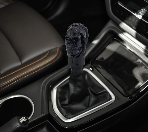 Skull Manual Car Knob Shifter, Auto Gear Shift Handle Magic Skeleton Stick Style Fit Most MT Transmissions, Black...