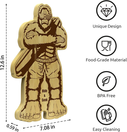 Sasquatch Cutting Board, 12.6" X 7" Bigfoot Gifts, Chopping Board for Meat Vegetable & Fruit Cheese Board, Serving Platters, Best For Wedding Gift...