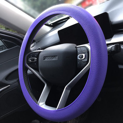 Steering Wheel Cover Women Car Steering Wheel Cover Silicone Steering Wheel Cover Purple, Anti-Slip Wheel Protector...