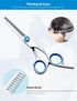 Dog Grooming Scissors with Safety Round Tips?Professional 5 in 1 Dog Grooming Kit ?Dog Scissors for Grooming Sharp and Durable, DGS001...