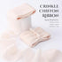 Chiffon Crinkle Ribbon for Wedding Decor 3 inch Handmade Fabric Silk Nude Ribbon for Bridal Flower Bouquet Gift Wrapping 2 Rolls 6 Yd...