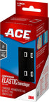 ACE 4 Inch Elastic Bandage with with Clips, Black, Great for Leg, Shoulder and More, 1 Count...