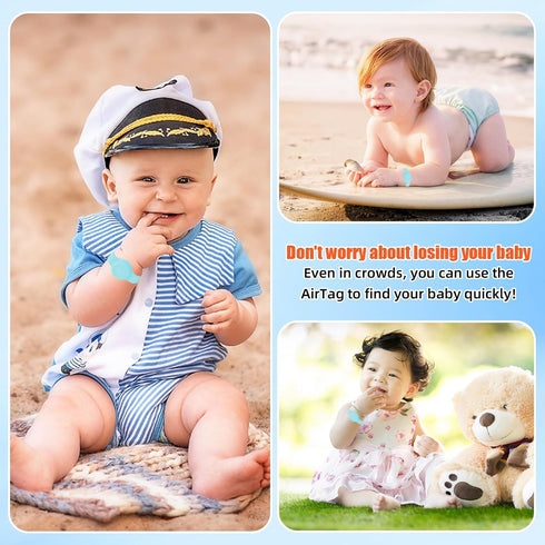 Waterproof Airtag Bracelet for Kids, Silicone Wristband Compatible with Apple Air Tag Hidden Holder Case, GPS Tracker Anti-Lost Adjustable Airtag ...