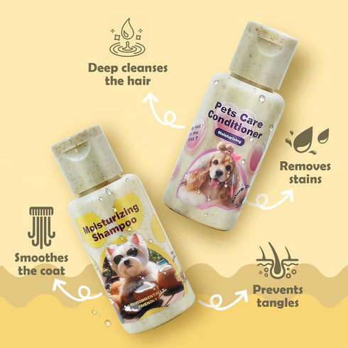 Dog Shampoo and Conditioner, Dog Hypoallergenic Shampoo for Dog Sensitive Skin and Dog Itching Skin Relief, Dog Shampoo for Smelly Dogs, Balance T...