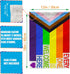 Pride Progress Garden Flag, Everyone is Welcome Here Small Yard LGBTQ Rainbow Garden Flag for Pride Month Outside Outdoor Hanging Decorations 12x1...