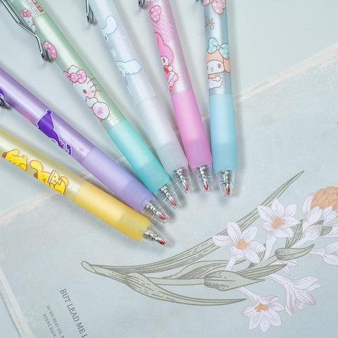 6 Pcs Cartoon Ballpoint Pens Anime Gel Ink Pen Black 0.5mm Melody Kitty Gifts Cute Kawaii School Supplies Set For Kid Teen Girls Students...
