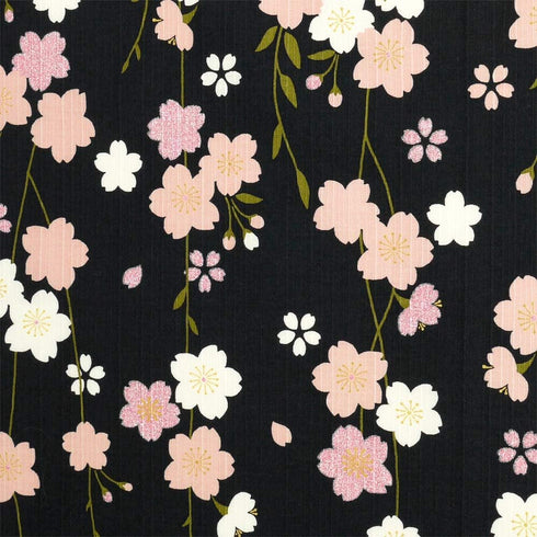 HAMAMONYO Furoshiki(20 in.) 'Weeping Cherry at Night'...